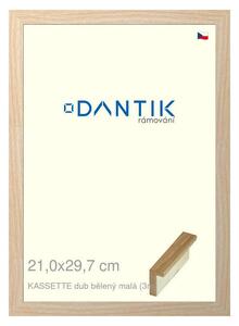DANTIK rám na obraz 21x29,7 | KASSETTE dub bělený malá (Sklo Čiré)