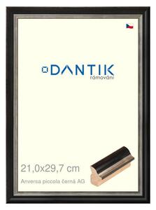 DANTIK rám na obraz 21x29,7 | ANIVERSA piccola černá AG (Sklo Čiré)