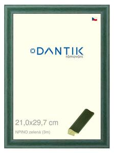 DANTIK rám na obraz 21x29,7 | NPINO zelená (Sklo Čiré)