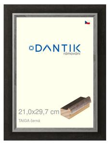 DANTIK rám na obraz 21x29,7 | TAIGA černá (Sklo Čiré)