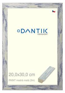 DANTIK rám na obraz 20x30 | PAINT modrá malá (Sklo Čiré)