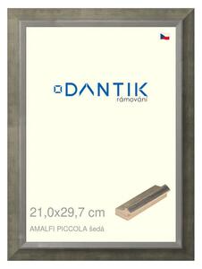 DANTIK rám na obraz 21x29,7 | AMALFI piccola šedá (Sklo Čiré)