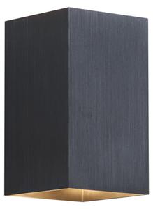 Moderné nástenné svietidlo Gunmetal štvorcové 2-svetlá GU10 50mm - Sandy