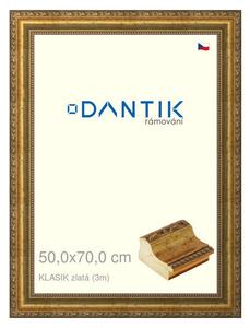 DANTIK rám na obraz 50x70 | KLASIK zlatá (Plexi Čiré)
