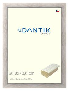 DANTIK rám na obraz 50x70 | PAINT bílá velká (Plexi Čiré)