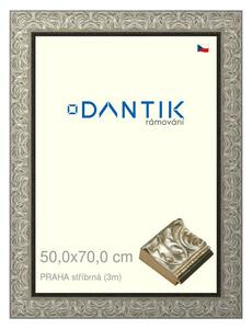 DANTIK rám na obraz 50x70 | PRAHA stříbrná (Plexi Čiré)
