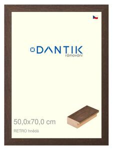 DANTIK rám na obraz 50x70 | RETRO hnědá (Plexi Čiré)
