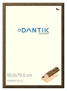 DANTIK rám na obraz 50x70 | HONEST malá vysoká bronz (Plexi Čiré)