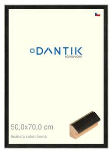 DANTIK rám na obraz 50x70 | INCLINATA colori černá (Plexi Čiré)