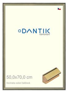 DANTIK rám na obraz 50x70 | INCLINATA colori béžová (Plexi Čiré)