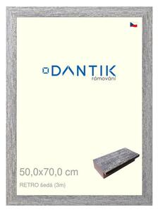 DANTIK rám na obraz 50x70 | RETRO šedá (Plexi Čiré)