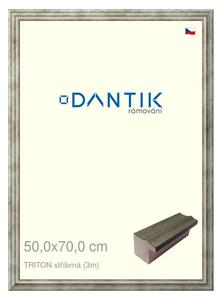 DANTIK rám na obraz 50x70 | TRITON stříbrná (Plexi Čiré)