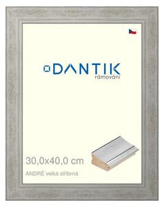 DANTIK rám na obraz 30x40 | ANDRÉ velká stříbrná (Plexi Čiré)