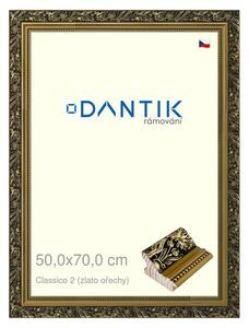 DANTIK rám na obraz 50x70 | Claico 2 (zlato ořechy) (Plexi Čiré)