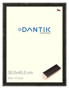 DANTIK rám na obraz 30x40 | Mosa tm.šedá (Plexi Čiré)