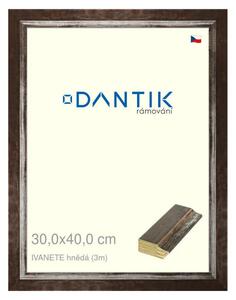 DANTIK rám na obraz 30x40 | IVANETE hnědá (Plexi Čiré)
