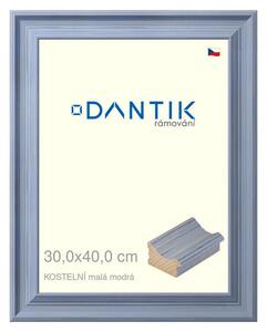 DANTIK rám na obraz 30x40 | KOSTELNÍ malá modrá (Plexi Čiré)