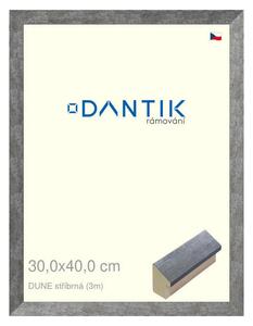 DANTIK rám na obraz 30x40 | DUNE stříbrná (Plexi Čiré)