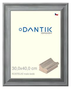 DANTIK rám na obraz 30x40 | KOSTELNÍ malá šedá (Plexi Čiré)