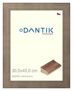 DANTIK rám na obraz 30x40 | ANDRÉ velká bronz (Plexi Čiré)