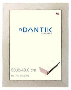 DANTIK rám na obraz 30x40 | RETRO bílá (Plexi Čiré)