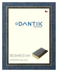 DANTIK rám na obraz 30x40 | Vyřazeno | CARRARA šedá (Plexi Čiré)