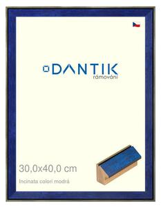 DANTIK rám na obraz 30x40 | INCLINATA colori modrá (Plexi Čiré)