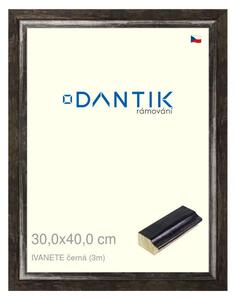 DANTIK rám na obraz 30x40 | IVANETE černá (Plexi Čiré)