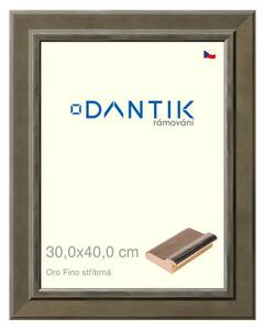 DANTIK rám na obraz 30x40 | Oro Fino stříbrná (Plexi Čiré)