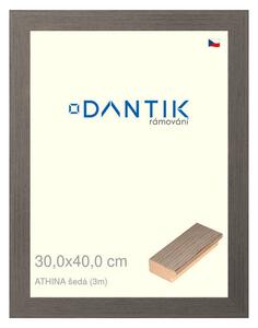 DANTIK rám na obraz 30x40 | ATHINA šedá (Plexi Čiré)