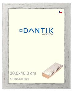 DANTIK rám na obraz 30x40 | ATHINA Bílá (Plexi Čiré)