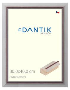 DANTIK rám na obraz 30x40 | RIVIERA vínová (Plexi Čiré)