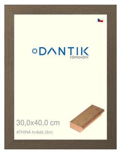 DANTIK rám na obraz 30x40 | ATHINA hnědá (Plexi Čiré)