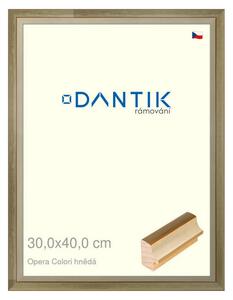 DANTIK rám na obraz 30x40 | OPERA Colori hnědá (Plexi Čiré)