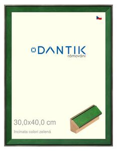 DANTIK rám na obraz 30x40 | INCLINATA colori zelená (Plexi Čiré)