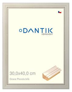 DANTIK rám na obraz 30x40 | Grace Piccola bílá (Plexi Čiré)