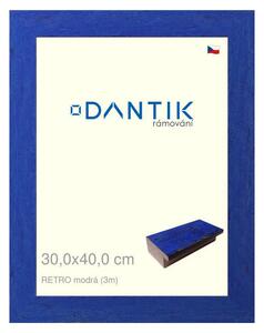 DANTIK rám na obraz 30x40 | RETRO modrá (Plexi Čiré)