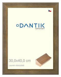 DANTIK rám na obraz 30x40 | Lauren starozlatá (Plexi Čiré)