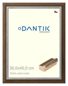 DANTIK rám na obraz 30x40 | TAIGA sv.hnědá (Plexi Čiré)