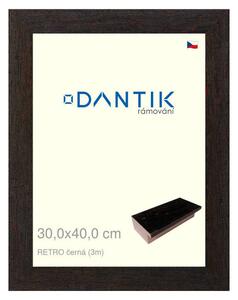 DANTIK rám na obraz 30x40 | RETRO černá (Plexi Čiré)