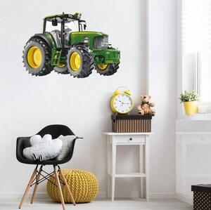 Nálepka pre deti - Veľký, zelený traktor, š. 90 x d. 150 cm
