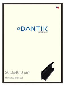 DANTIK rám na obraz 30x40 | ALU Černá matná (Plexi Čiré)