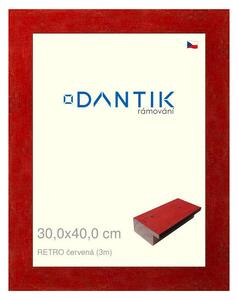 DANTIK rám na obraz 30x40 | RETRO červená (Plexi Čiré)