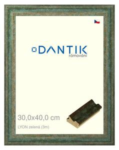 DANTIK rám na obraz 30x40 | LYON zelená (Plexi Čiré)