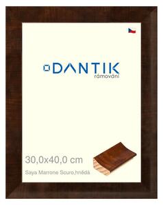 DANTIK rám na obraz 30x40 | Saya Marrone Scurohnědá (Plexi Čiré)