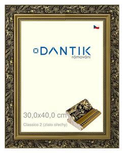 DANTIK rám na obraz 30x40 | Claico 2 (zlato ořechy) (Plexi Čiré)