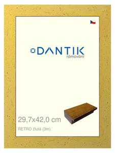 DANTIK rám na obraz 29,7x42 | RETRO žlutá (Plexi Čiré)