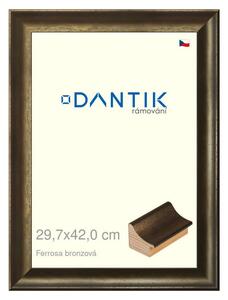 DANTIK rám na obraz 29,7x42 | Ferrosa bronzová (Plexi Čiré)