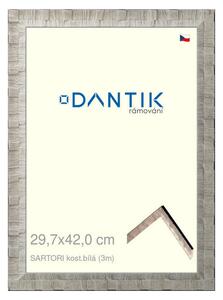 DANTIK rám na obraz 29,7x42 | SARTORI kost.bílá (Plexi Čiré)