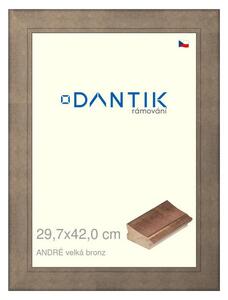 DANTIK rám na obraz 29,7x42 | ANDRÉ velká bronz (Plexi Čiré)